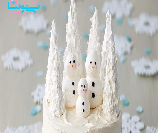 عکس کیک آدم برفی