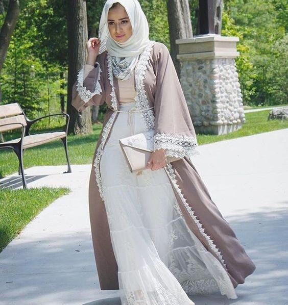 عکس مدل مانتو بلند عبایی