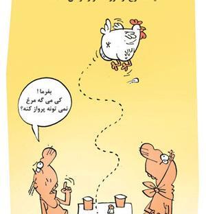 عکس طنز گرانی مرغ