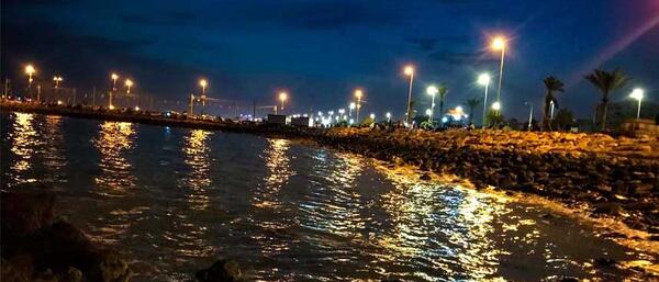عکس دریا شب بندرعباس