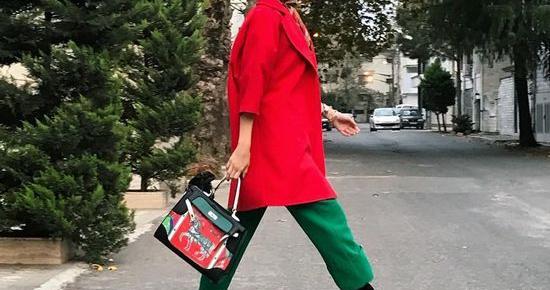 عکس مدل مانتو دخترانه قرمز