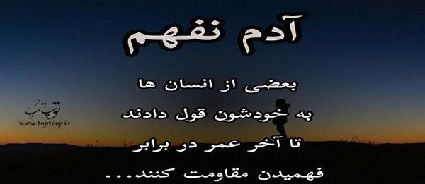 عکس نوشته تیکه دار ادم نفهم