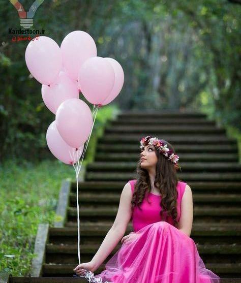ژست عکس تولد دخترانه