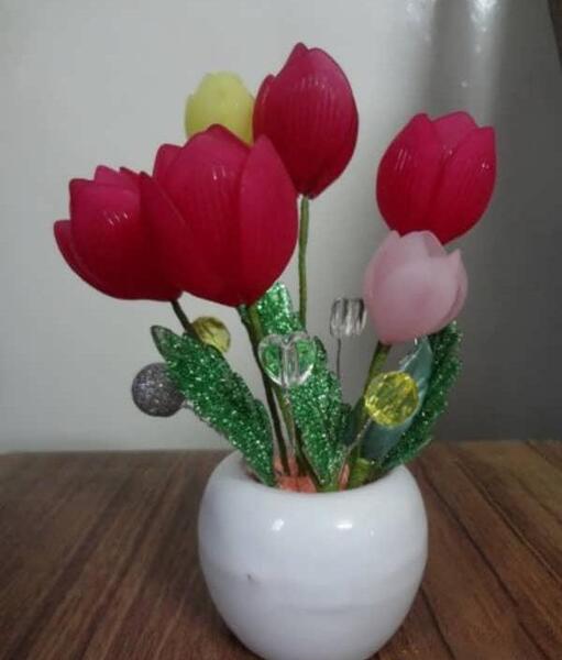 عکس گل لاله کریستالی