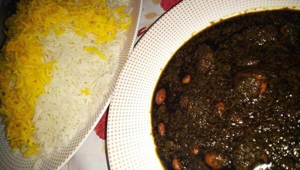 عکس غذای قورمه سبزی ایرانی