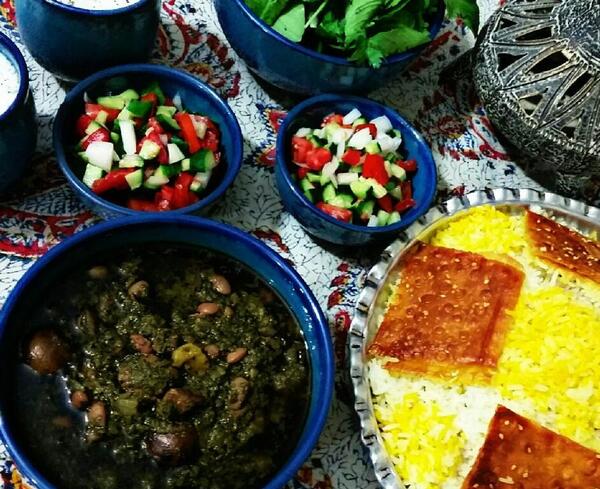 عکس غذای قورمه سبزی ایرانی