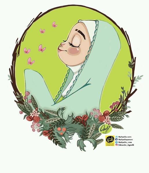 عکس با حجاب کارتونی