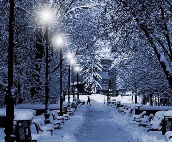 عکس منظره ی برفی