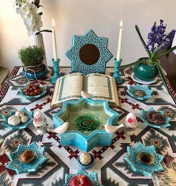 عکس ایده برای سفره هفت سین سنتی