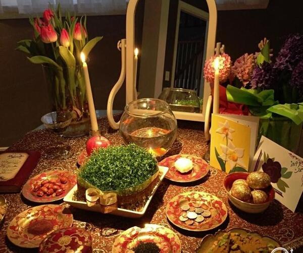 عکس ایده برای سفره هفت سین سنتی
