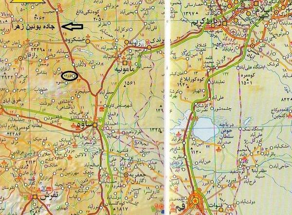 عکس هوایی قدیمی ساوه