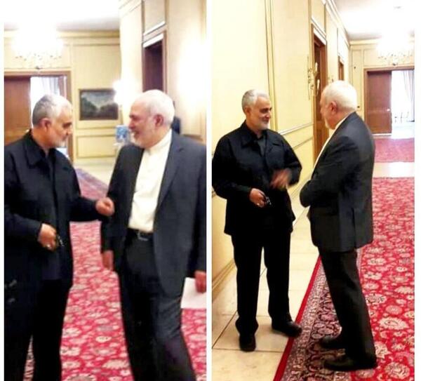 عکس ظریف و قاسم سلیمانی
