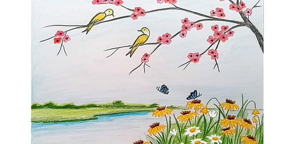 عکس بهاری نقاشی