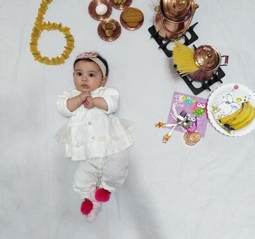 جدیدترین ژست عکس نوزاد دختر