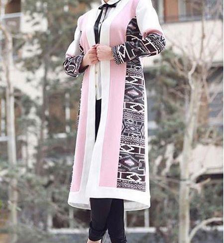عکس مانتو دخترانه بلند جلو باز
