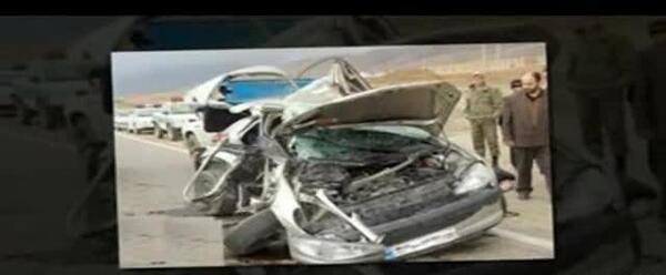 عکس ماشین بنیامین بهادری در تصادف