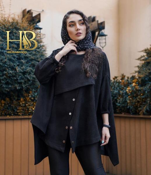 عکس مدل مانتو مشکی عید ۱۴۰۳