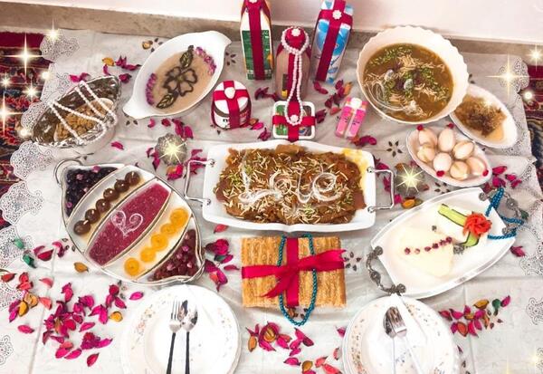 عکس صبحانه عروس و داماد