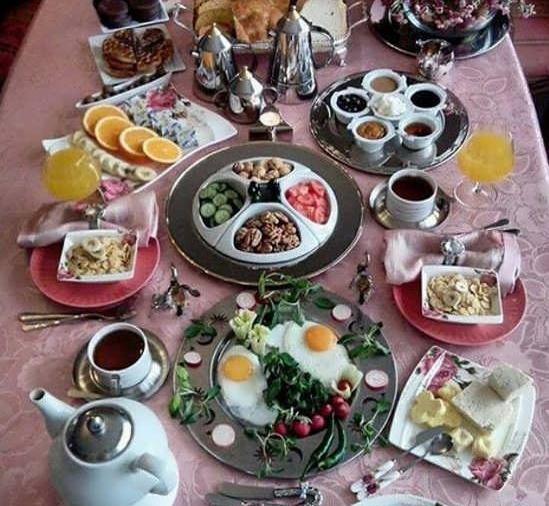 عکس صبحانه عروس و داماد