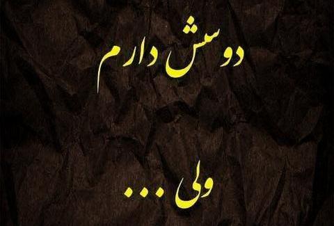 عکس نوشته ولی من دوسش دارم