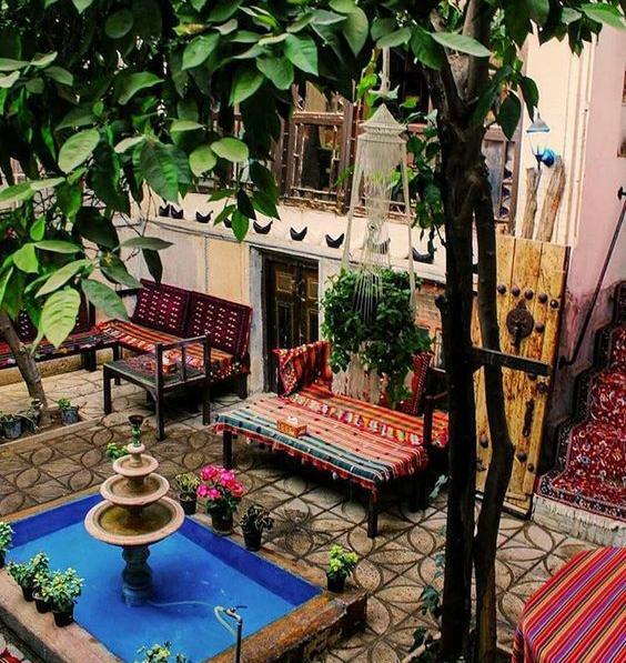 عکس ایده حوض برای باغ