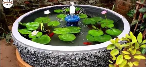 عکس ایده حوض برای باغ