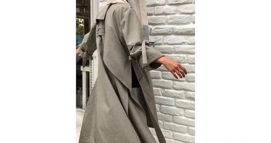 عکس مدل مانتو اسپرت رنگ طوسی