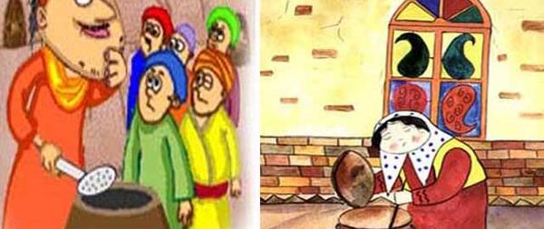 عکس ضرب المثل کفگیر به ته دیگ خورده