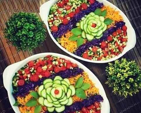 عکس ایده تزیین غذا و سالاد