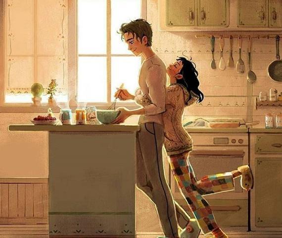 عکس آشپزی دونفره