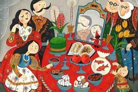 عکس از سفره هفت سین ایرانی