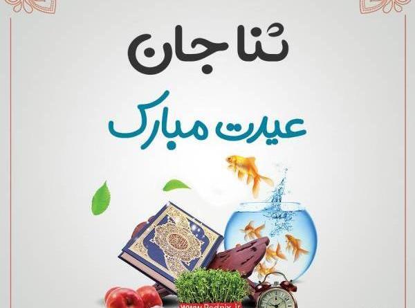 عکس نوشته علیرضا جان عیدت مبارک