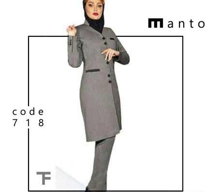 عکس مدل مانتو یقه هفت ایستاده