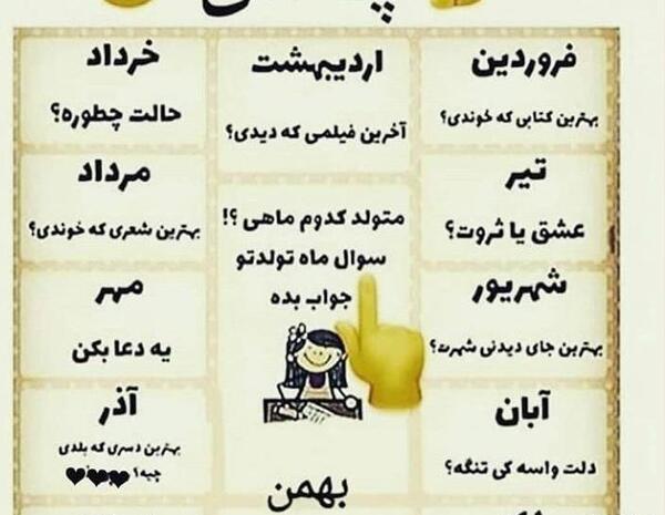 عکس ماه های تولد