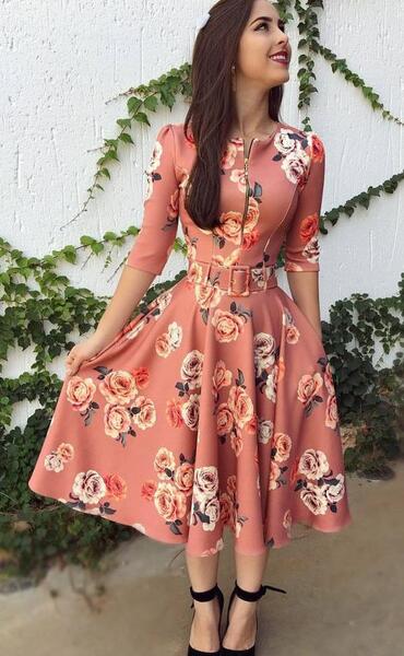 عکس لباس مجلسی دخترانه گلدار