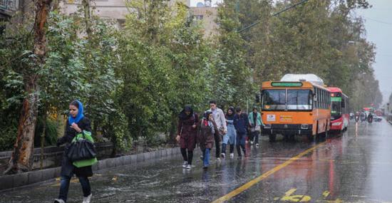 عکس باران تهران