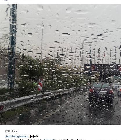 عکس باران تهران