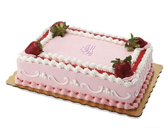 عکس کیک تولد دخترانه مستطیلی