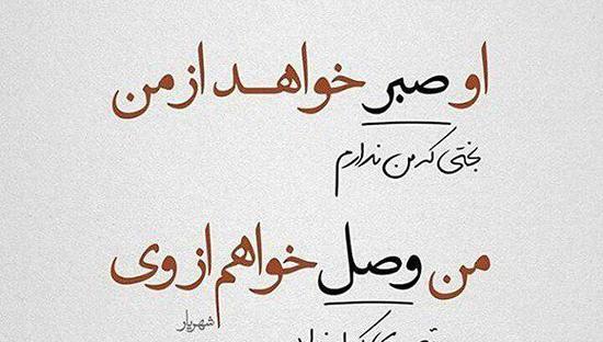 عکس شعر جدایی شهریار