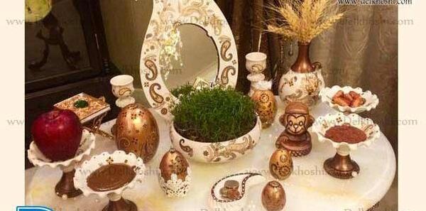 عکس ایده برای تزیین ظروف سفالی هفت سین