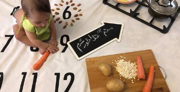 ایده عکس غذاخور شدن نوزاد