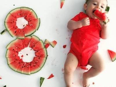 ایده عکس غذاخور شدن نوزاد