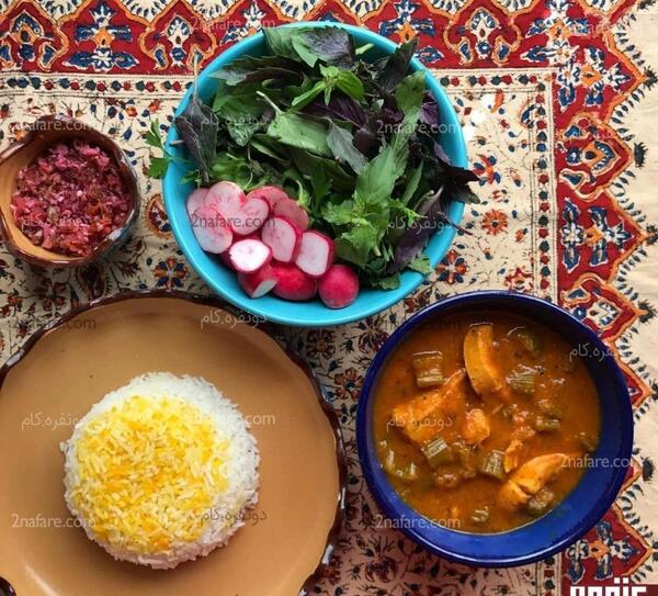 عکس خورشت کرفس با مرغ