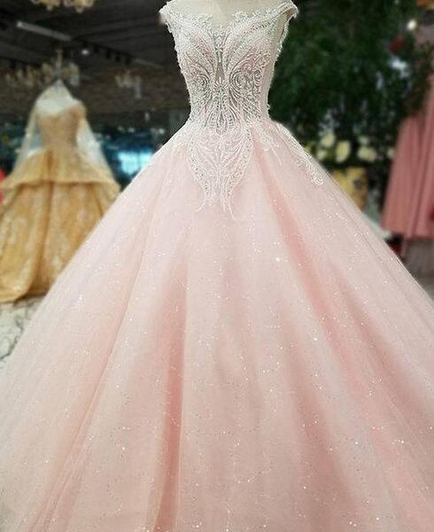 عکس لباس عروس صورتی جدید