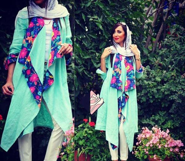 عکس مدل مانتو پانچ جلو باز