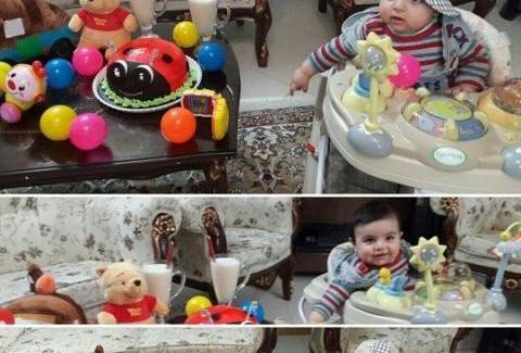 عکس نوشته پسرم شش ماهگیت مبارک
