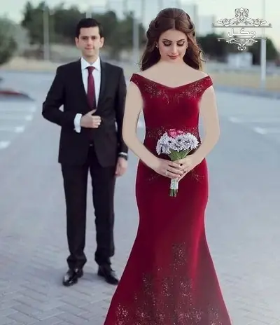 عکس لباس عروس و داماد ست