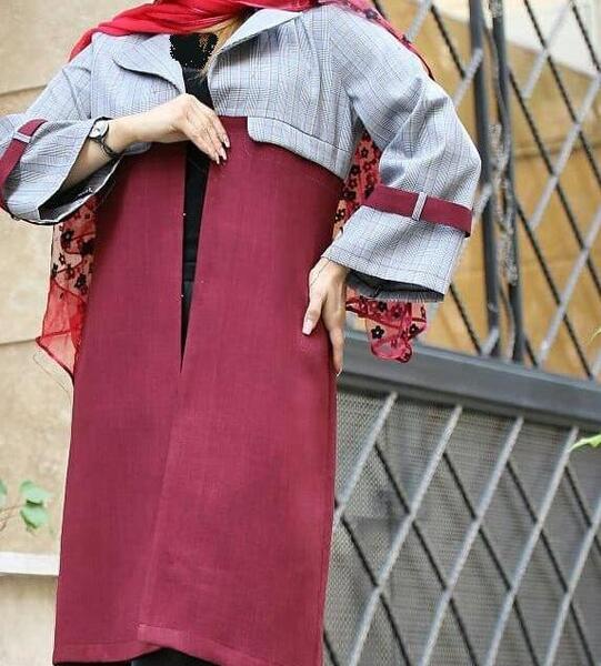 عکس مدل مانتو ترکیبی سال ۱۴۰۳