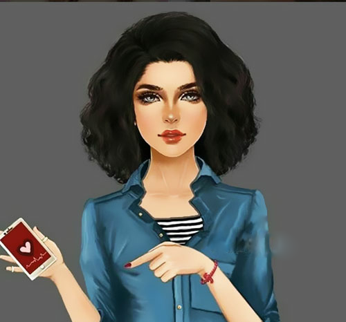 عکس دختر فانتزی در حال درس خواندن