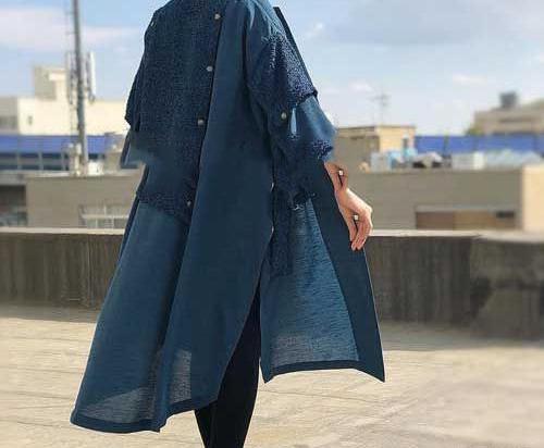 عکس مدل مانتو جلو باز حریر